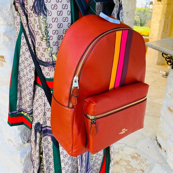 NWT Coach varsity stripe Charlie backpack&wallet - Picture 10 of 16